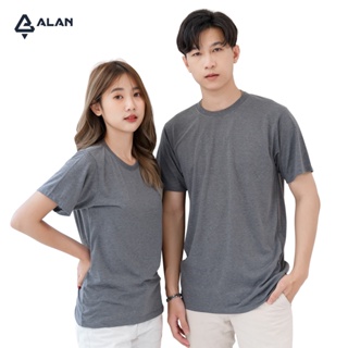 ALAN เสื้อยืดสีเทาดิน เทาท็อปดราย เสื้อยืดคอกลม ผ้านุ่ม ใส่สบาย ไม่ย้วย Unisex (ชาย-หญิง) เสื้อยืดสีพื้น เกรดพรีเมี่ยม