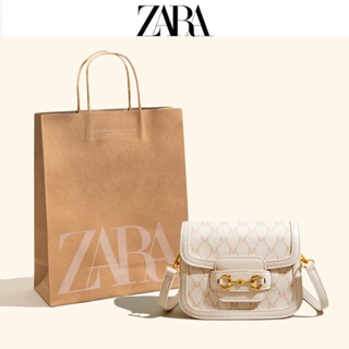 Zara กระเป๋าสะพายไหล่ ทรงสี่เหลี่ยม แต่งสายโซ่คล้อง ขนาดเล็ก แฟชั่นฤดูใบไม้ร่วง สําหรับสตรี 2022