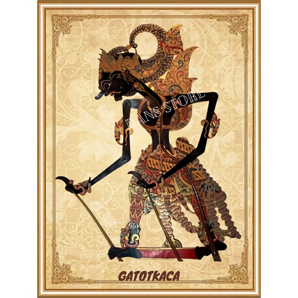 โปสเตอร์ Java Wayang Gatotkaca Wayang Wayang Kulit สําหรับตกแต่งผนัง ...