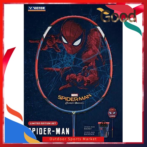พร้อมส่ง-victor-spider-man-limited-edition-ไม้แบดมินตัน-รุ่นมืออาชีพ-พร้อมสายฟรี