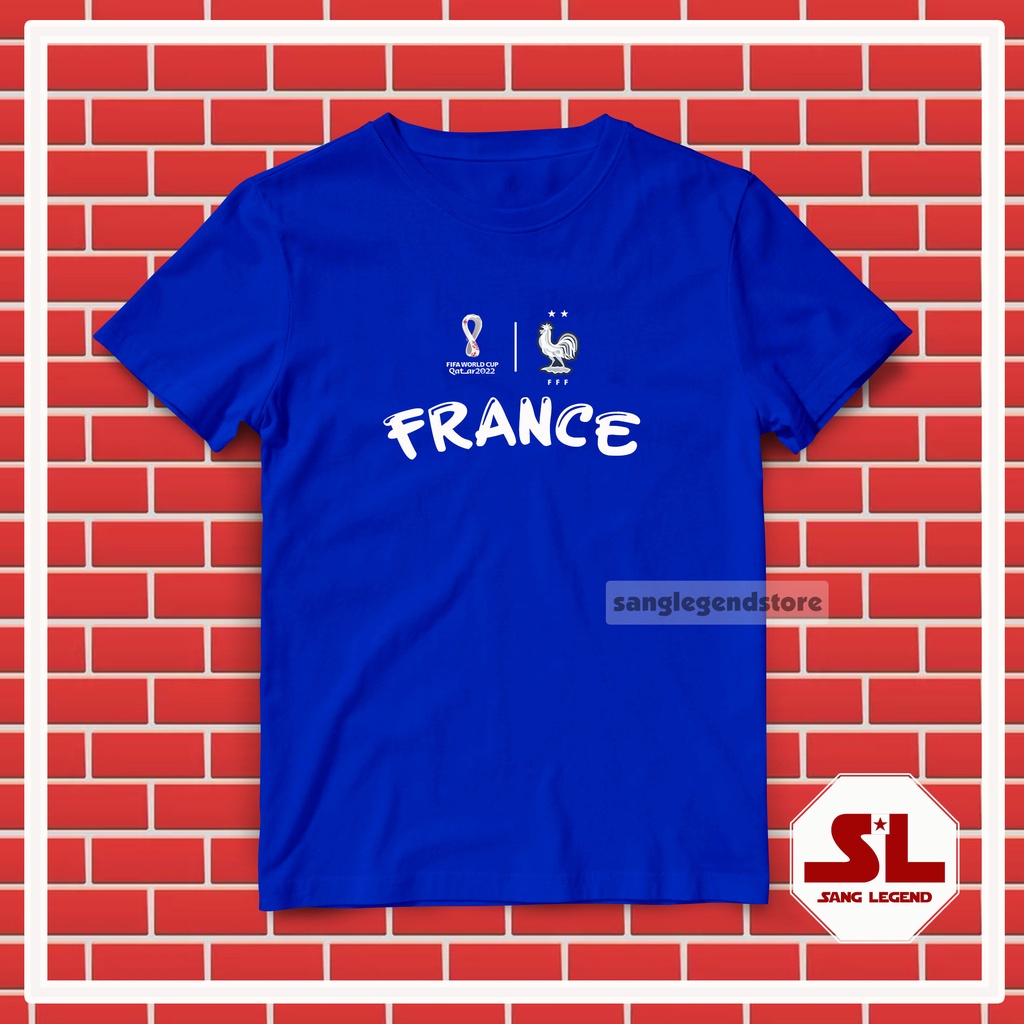cotton-tshirts-เสื้อยืด-พิมพ์ลาย-distro-ball-country-france-les-bleus-world-cup-world-cup-2022-code-002