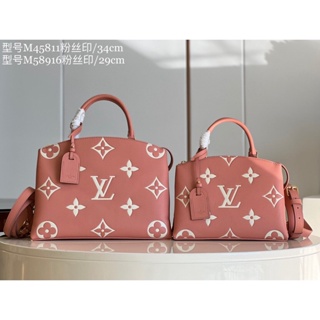 พรี​ ราคา10100 Lv Louis Vuitton Petit Palais M58916 กระเป๋าสะพาย หนังแท้ กระเป๋าสะพายไหล่