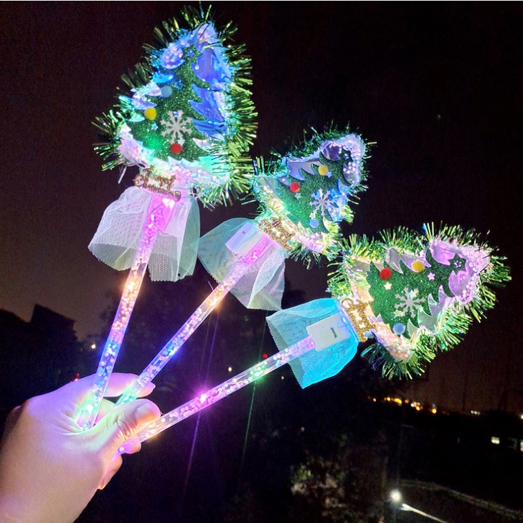 ไม้กายสิทธิ์เรืองแสง-led-รูปต้นคริสต์มาส-ของเล่นสําหรับเด็ก