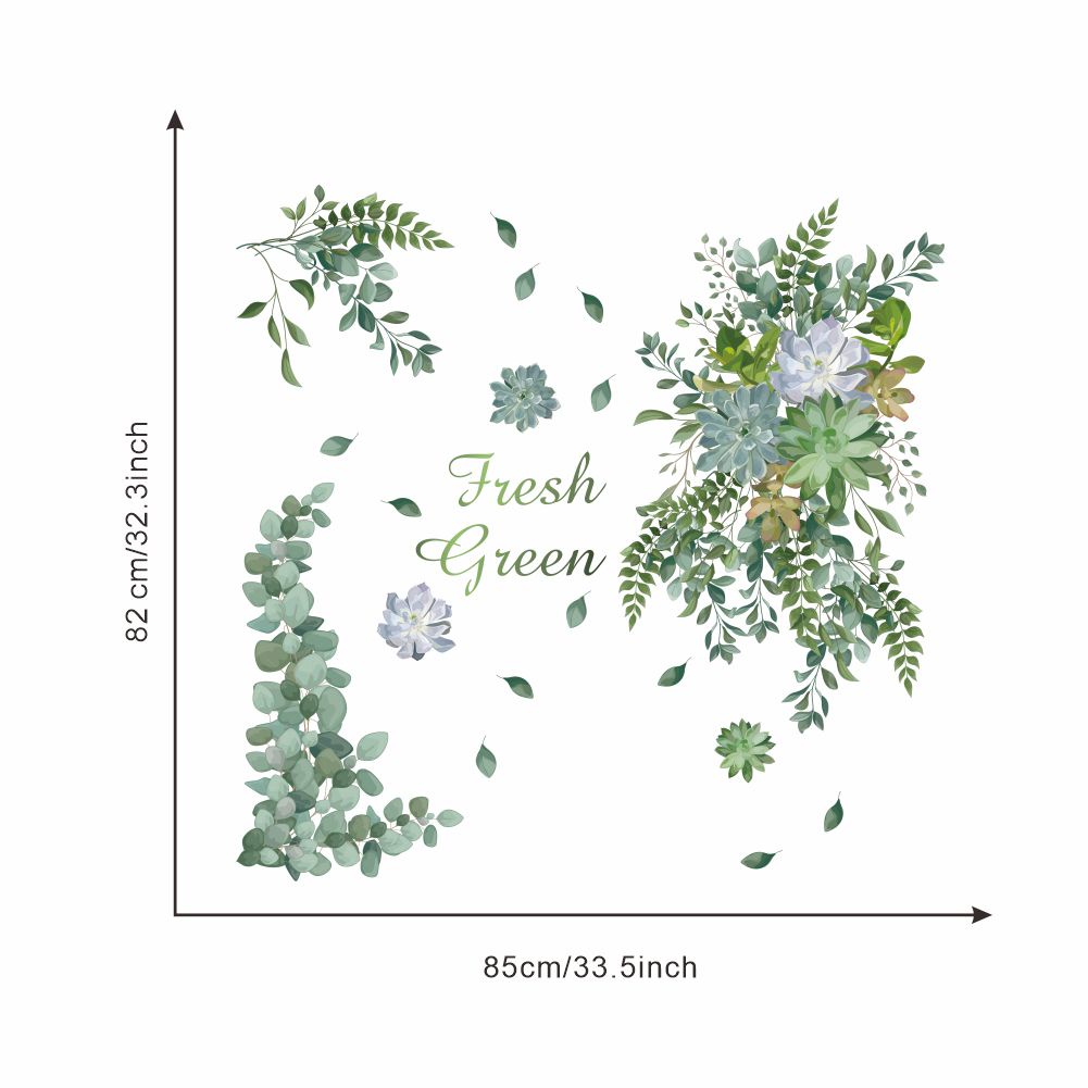 zooyoo-ขนาดใหญ่พืชพรรณสติกเกอร์ตกแต่งผนัง-สติ๊กเกอร์ติดผนัง-สติกเกอร์-สติ๊กเกอร์-สติกเกอร์ติดผนัง