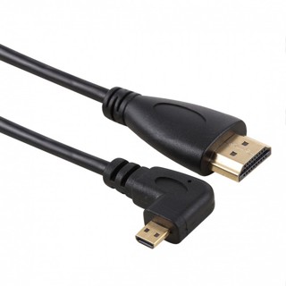 Cy Chenyang สายเคเบิล Micro HDMI เป็น HDMI ตัวผู้ 90 องศา สําหรับโทรศัพท์มือถือ แท็บเล็ต กล้อง