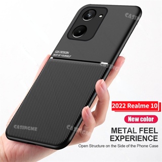 เคสโทรศัพท์มือถือหนังนิ่ม กันกระแทก พร้อมแหวนแม่เหล็ก สําหรับ Realme 10 10 Pro 10Pro Plus + 4G 5G 2022