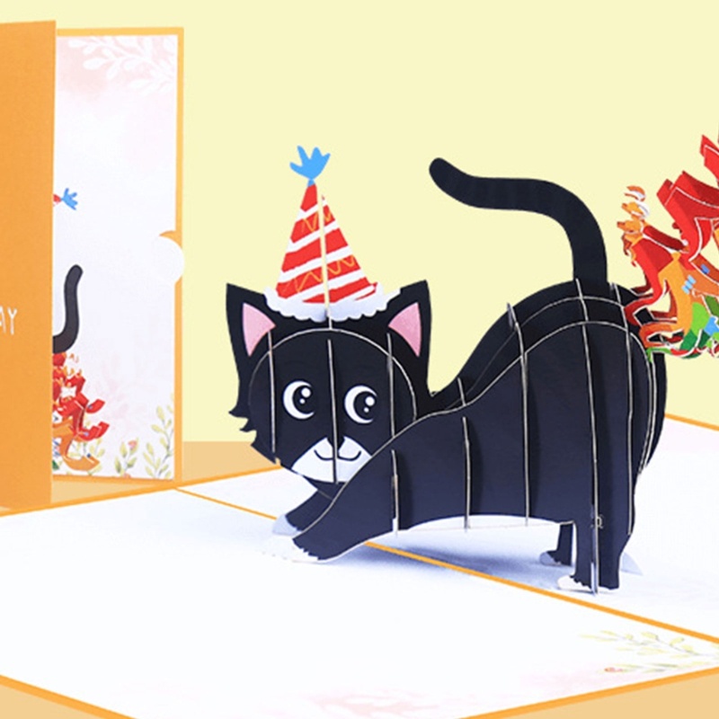 blala-การ์ดวันเกิด-ลายแมวสายรุ้ง-สําหรับเซอร์ไพรส์-ของขวัญลึกลับ