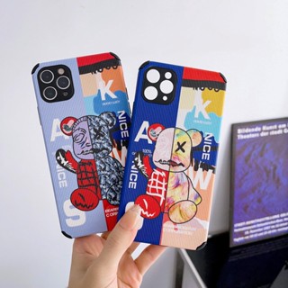 เคสโทรศัพท์มือถือหนังนิ่ม ทรงสี่เหลี่ยม กันกระแทก ลายหมีน่ารัก หรูหรา สําหรับ samsung galaxy a03 a10 a11 a12 a13 a20 a21 a22 a23 a31 a32 a33 a50 a51 a52 a53 a70 a71 a72 a73