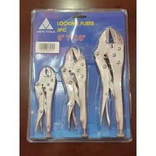 ชุดคีมล็อค 3 ตัว/ชุด ขนาด 5 นิ้ว/7 นิ้ว/10 นิ้ว ใช้งานง่าย จับถนัดมือ LOCKING PLIERS โลหะชุบแข็ง แข็งแรง ทนทาน