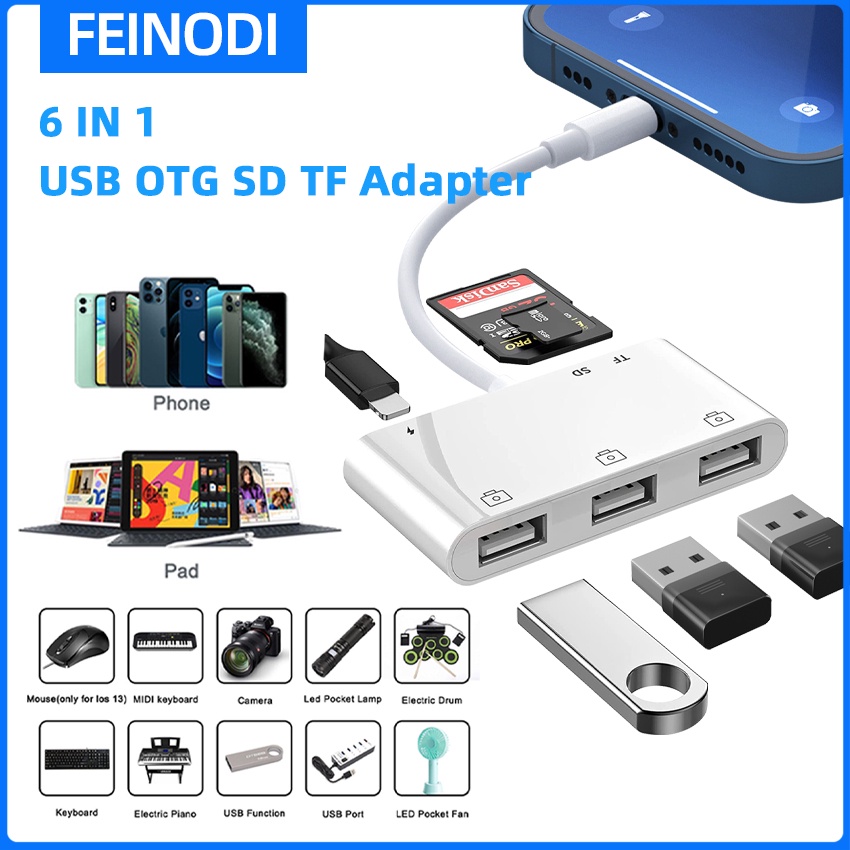 feinodi-otg-card-reader-usb-3-0-flash-drive-รองรับคีย์บอร์ด-เมาส์-เปียโน-midi-u-ดิสก์-sd-tf-micro-sd