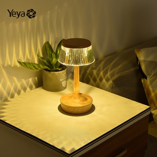 YEYA โคมไฟคริสตัลความคิดสร้างสรรค์ และเห็ดหัวเตียงหัวเตียงแสงไฟกลางคืนสัมผัสไฟสิ่งแวดล้อมไฟ LED