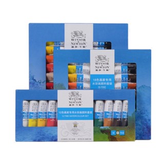 WINSOR & NEWTON 12/18/24/36 สีภาพวาดสีน้ำ Fine Smooth คุณภาพสูง 10 มิลลิลิตรสีน้ำสำหรับนักเรียนศิลปิน