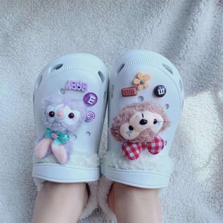 ชุดจี้รูปหมี Duffy Jibbits น่ารัก แต่งสายโซ่ เหมาะกับผู้หญิง สําหรับตกแต่งรองเท้า Crocs Stella Lou Shoe Charms M&amp;M Candy Jibitz