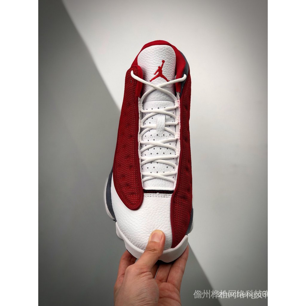 air-jordan-13-red-flint-รองเท้าผ้าใบลําลอง-สีเทา-สีขาว-สีแดง-ทนทาน-ดูดซับแรงกระแทก-สําหรับผู้ชาย-yrj1