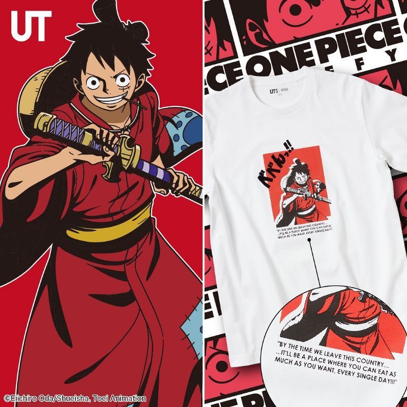 one-piece-red-เสื้อยืด-uniqlo-one-piece-tshirt-lutfy-premium-japanese-anime-16
