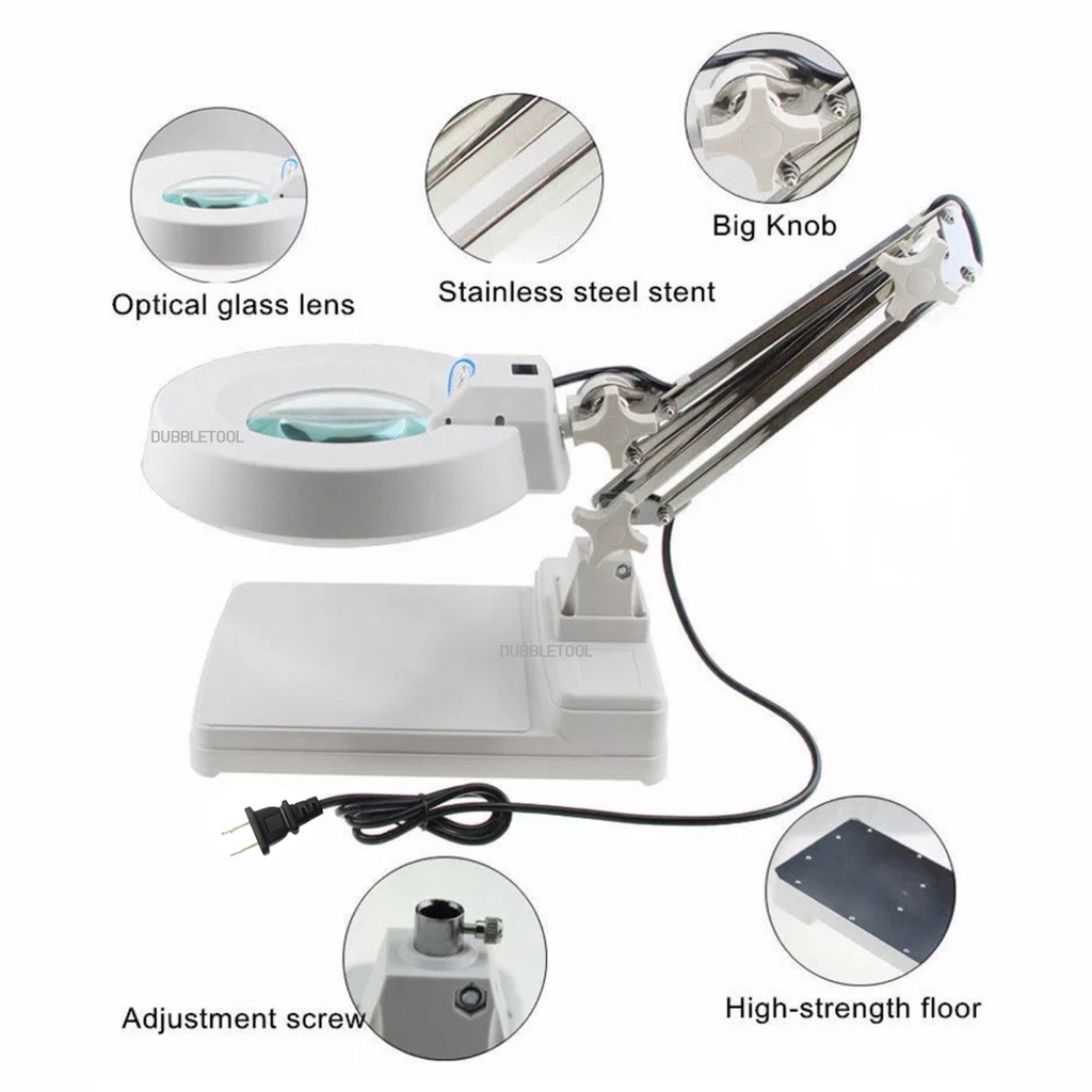 โคมไฟแว่นขยายตั้งโต๊ะ-โคมไฟแว่นขยาย-10x-lamp-magnifying-รุ่นxb-86cหลอด-ฟลูออเรสเซนส์-fluorescence