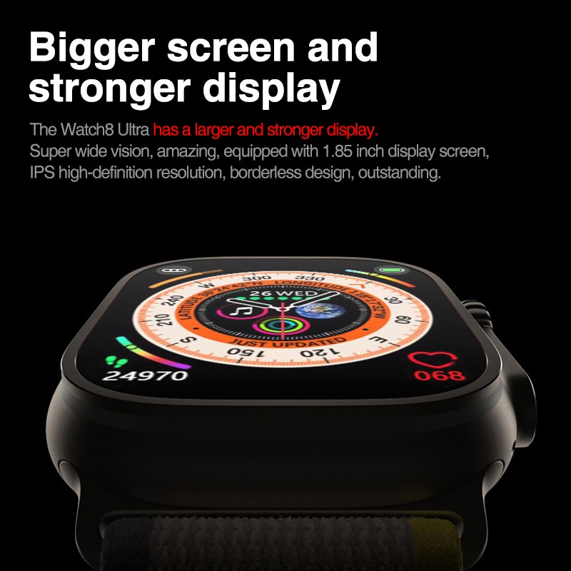 ภาพหน้าปกสินค้าSmartWatch S8 นาฬิกาอัจฉริยะ 1.85"inch สมาร์ทวอทช์ สนับสนุนการว่ายน้ํา สัมผัสได้เต็มจอ รองรับภาษาไท วัดออกซิเจนในเลือด จากร้าน ux7kp7vgrc บน Shopee