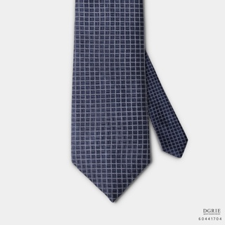 Navy White Check N&W 3 Inch Necktie-เนคไทสีกรมลายตางรางขาว