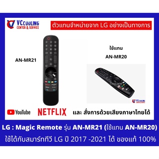 สินค้า LG - เมจิกรีโมททีวีแอลจี AN-MR21 ของแท้ 100% ใช้ได้มากกว่า 40 รุ่น เช่น LG Smart TV  รุ่นปี 2017 - 2021