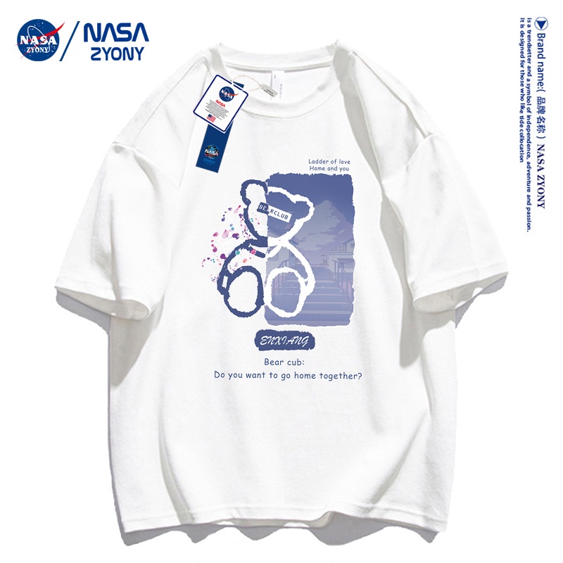 nasa-ร่วมเว็บไซต์อย่างเป็นทางการกระเป๋าเป้สะพายหลังหมีผ้าฝ้ายแขนสั้นเสื้อยืดฤดูร้อน-2022-ใหม่-ins-tide-แบรนด์ฤดูร้อ-29