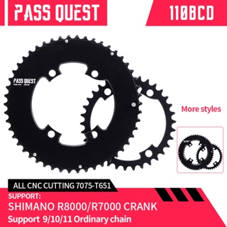 จานหน้าจักรยาน SHIMANO 105 R7000 Ultegra R8000 2X BCD 110 AERO 9-11 ความเร็ว สีดํา 46T-33T 48T-35T 50T-34T 52T-36T 53T-39T 54T-40T