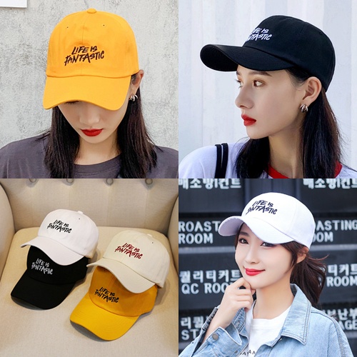 cap-life-is-fantastic-hat-หมวกแก็ป-ลายปัก-มีหลายสี-ราคาถูก-พร้อมส่ง