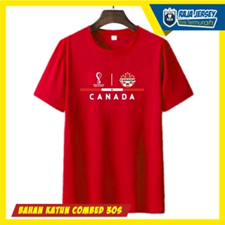 เสื้อยืด ผ้าฝ้าย พิมพ์ลาย CANADA WORLD Cup FIFA WORLD QATAR 2022 COMBED 30S