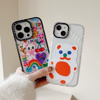 เคสโทรศัพท์มือถือ แม่เหล็ก ลายหมี สําหรับ iPhone 11 CT 14 13 12 11