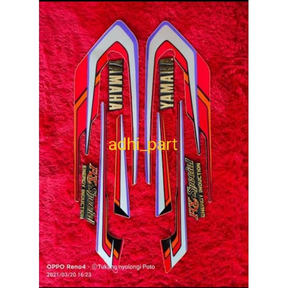 สติกเกอร์ 1998 RXS RX STRIPING สีแดง พร้อมถังตราสัญลักษณ์ ACCU | Shopee ...