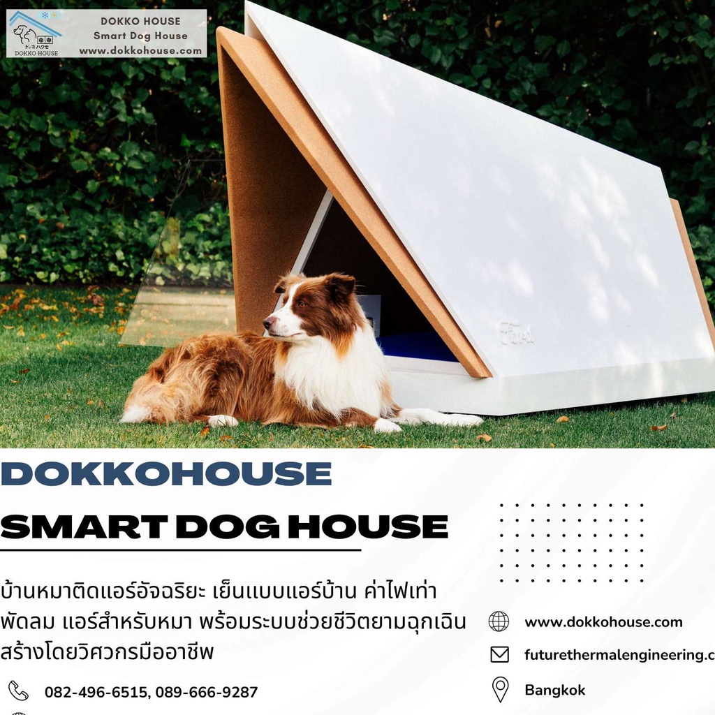 บ้านหมาติดแอร์อัจฉริยะ-dokko-house-เย็นเเบบแอร์บ้าน-ค่าไฟเท่าพัดลม-ไฟดับแอร์ติด