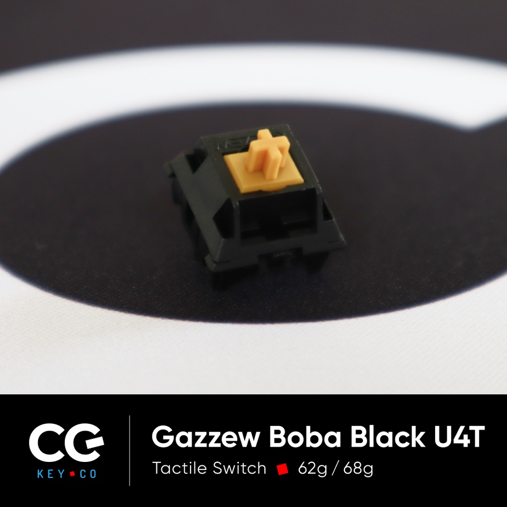 ภาพหน้าปกสินค้าGazzew Boba Black U4T Tactile Switch (2022 Limited Edition) สวิตช์สองจังหวะ จากร้าน cgkey.co บน Shopee