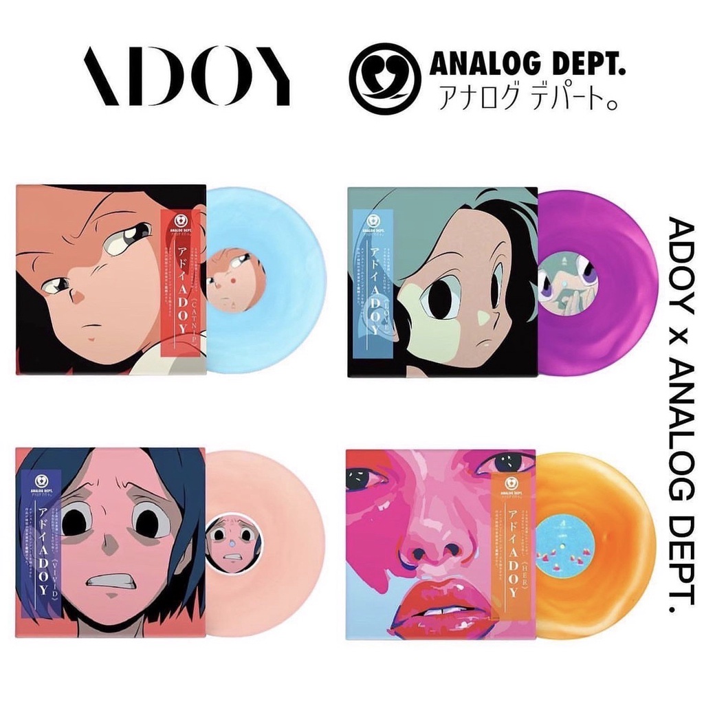 จัดส่งฟรี) Adoy Catnip/Vivid/Love/Her Vinyl Set แผ่นเสียง จัดส่งฟรี) Adoy Catnip/Vivid/Love/Her Vinyl Set แผ่นเสียง