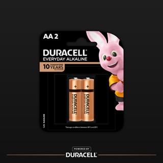 Duracell AA 2ก้อน ถ่านดูราเซลล์ รุ่น Everyday Alkaline อัลคาไลน์ราคาคุ้มค่า ขนาด AA แพ็ค 2 ก้อน