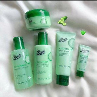 ภาพขนาดย่อของภาพหน้าปกสินค้าBoots Cucumber Set  บู๊ทส์ ชุดผลิตภัณฑ์บำรุงผิวหน้าสารสกัดจากแตงกวา เพื่อให้เกิดความชุ่มชื่นแก่ผิว จากร้าน bankptt บน Shopee