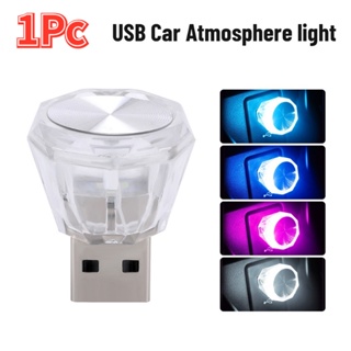 โคมไฟ LED USB ไร้สาย แบบพกพา หลากสี สําหรับตกแต่งภายในรถยนต์