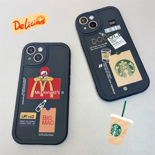 เคสโทรศัพท์มือถือ แบบนิ่ม ลาย Starbucks สําหรับ IPHONE i14 PRO MAX I13 PRO MAX I12 I11 7PLUS 8PLUS I7 I8 I6SPLUS I6S