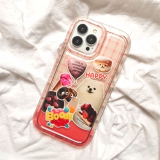 เคสโทรศัพท์มือถือแบบนิ่ม TPU ใส กันกระแทก ลายสุนัข แมวน่ารัก สําหรับ IPhone 14 13 12 11 Pro XS Max X XR 7 8 6 6S Plus