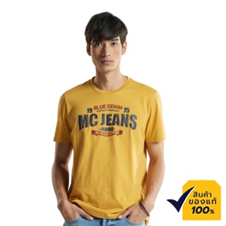 Mc Jeans  เสื้อยืดแขนสั้นผู้ชาย คอกลม สีเหลือง MTSZ713เสื้อยืดอินเทรนด์_22