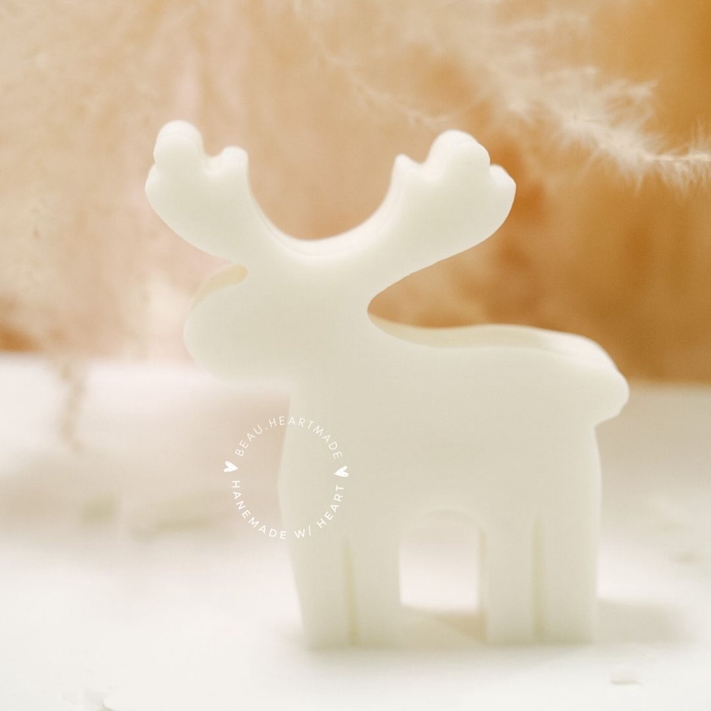 เทียนหอม-รูปทรงกวาง-reindeer-เทียนหอม-เทียนหอมไขถั่วเหลือง-ไร้ควัน-ไม่มีพาราฟิน-เทียนหอมตกแต่งบ้าน-เทียนตกแต่งบ้าน