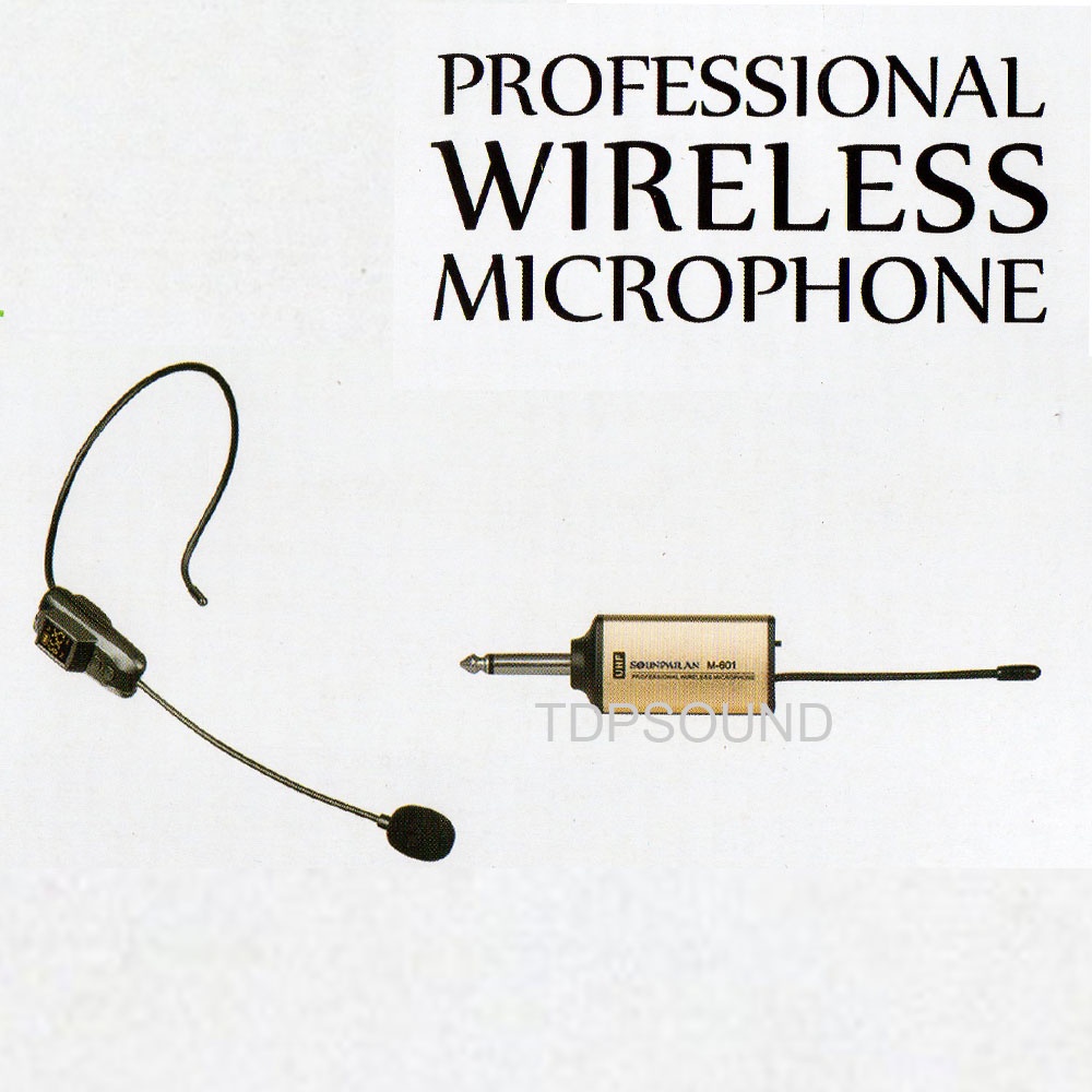 ภาพสินค้าSOUNDMILAN ไมค์คาดหัวไร้สาย UHF WIRELESS Microphone ไมค์โครโฟน ไมค์ไร้สาย M-601 จากร้าน tnkautosound บน Shopee ภาพที่ 2