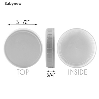 &lt;Babynew&gt; 10pc White Mason Canning Drinking Jars Lid 70mm/86mm Inner Diameter Plastic Covers Unlined Ribbed Lids Storage Caps Replacements On Sale