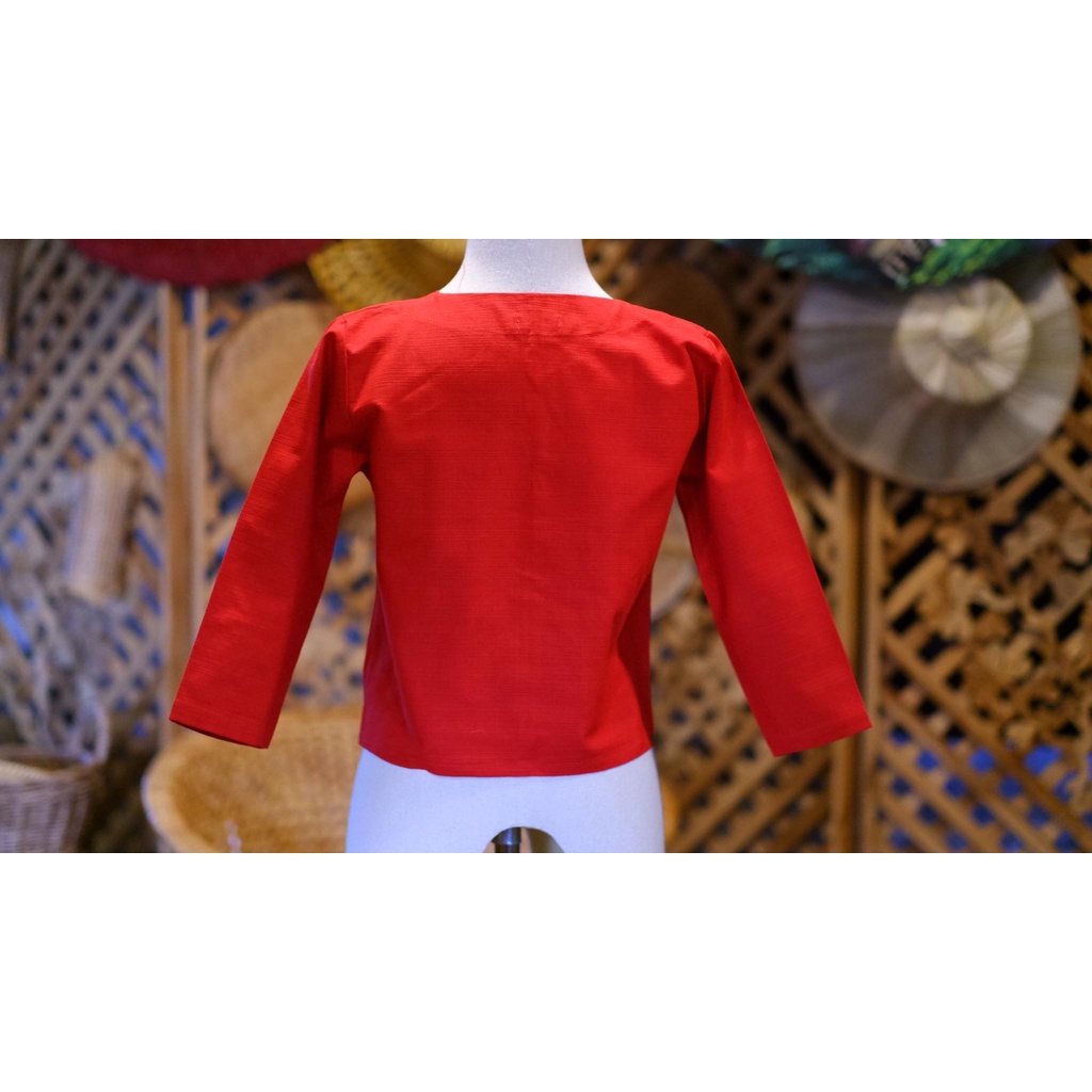 เสื้อสีแดง-งานผ้าฝ้าย-เสื้อตรุษจีน