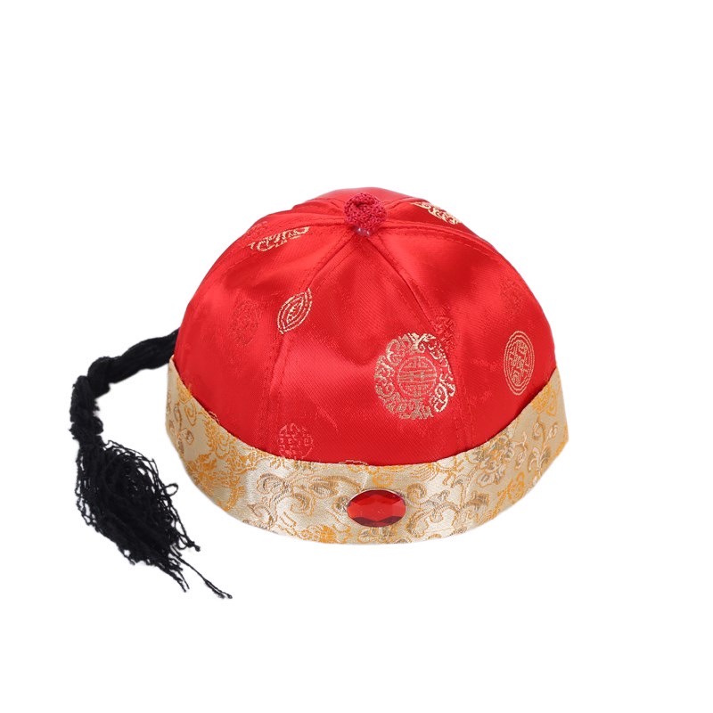 ภาพหน้าปกสินค้าหมวกตรุษจีนเด็ก หมวกตรุษจีนผู้ใหญ่ หมวกฮ่องเต้ หมวกราชวงศ์จีน หมวกขุนนางพร้อมส่ง จากร้าน trendstylelin บน Shopee