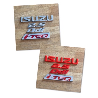 โลโก้ ISUZU 2.5 Ddi i-TEQ ตัวหนังสือฝาท้าย (จำนวน 4 ชิ้น)