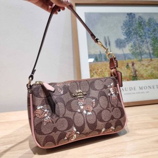 COACH CC418 NOLITA 19 IN SIGNATURE CANVAS WITH DANCING KITTEN PRINT