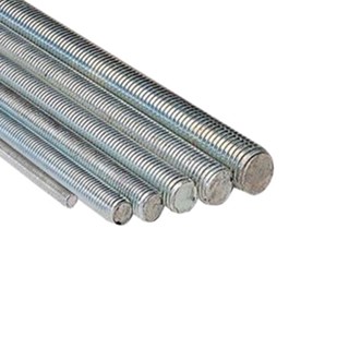 สตัด เหล็กชุบขาว เกลียวตลอดยาว1เมตร 1/4", 5/16" , 3/8", 1/2", 5/8", 3มม, 4มม , 5มม, 6มม, 8มม , 10มม , 12มม , 14มม , 16มม