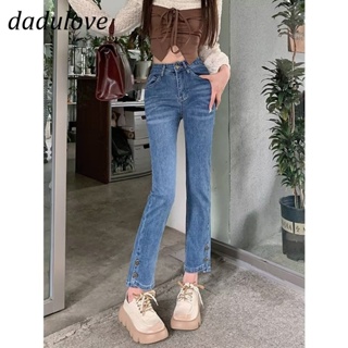 DaDulove💕 New Korean Version of Ins High-waisted Jeans Niche Large Size Fashion Womens Cropped Pants
