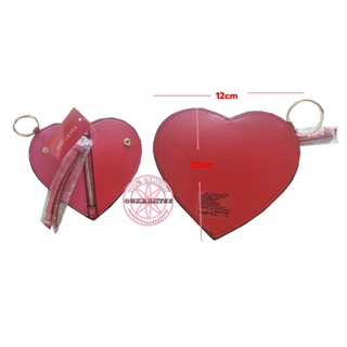 ESTEE LAUDER Red and Pink Heart Pouch Key Ring