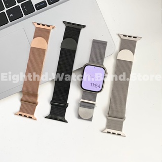 สายนาฬิกาข้อมือ ครึ่งวงกลม สําหรับ Apple Watch Series Ultra 8 7 6 SE 5 4 3 2 1 iWatch ขนาด 49 มม. 41 มม. 45 มม. 44 มม. 42 มม. 40 มม. 38 มม.