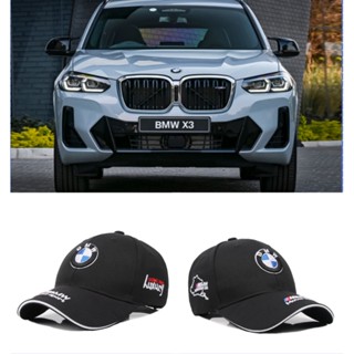 หมวกเบสบอล ผ้าฝ้าย ปักลายโลโก้ BMW สไตล์เกาหลี สําหรับแข่งรถจักรยานยนต์